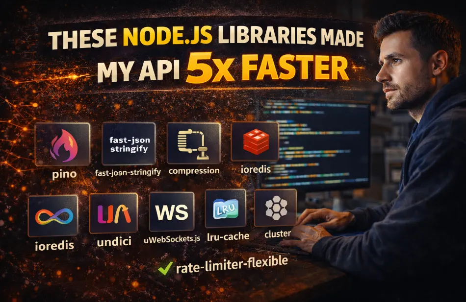 این کتابخانه‌های Node.js سرعت API مرا ۵ برابر کردند